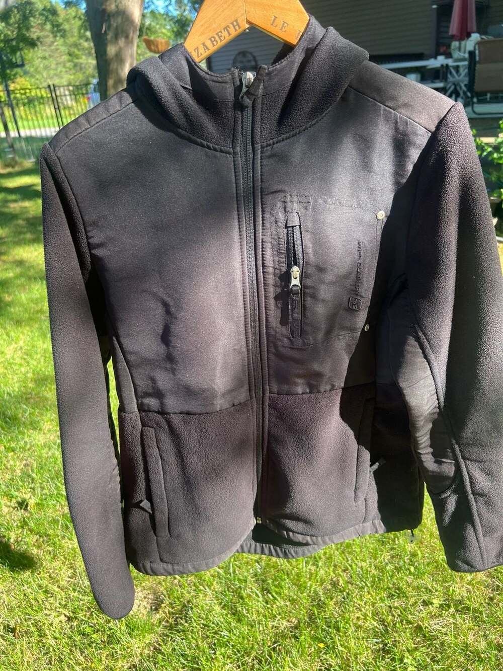 Free Country Black Fleece Microtech Full Zip Jacket Size Medium